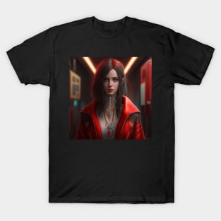 Cyberpunk Redcoat Female Photography T-Shirt